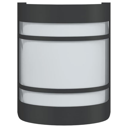 Außenwandleuchten 2 Stk. Edelstahl Schwarz