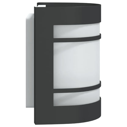 Außenwandleuchten 2 Stk. Edelstahl Schwarz