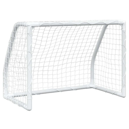 Fußballtore Für Kinder 2 Stk. Mit Ball Weiß 64X35X48 Cm Metall