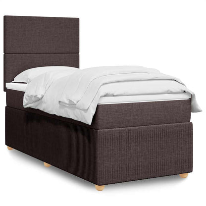 Boxspringbett Mit Matratze Stoff Dunkelbraun