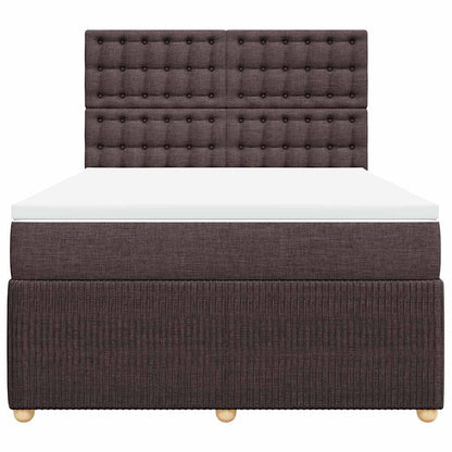 Boxspringbett Mit Matratze Stoff Dunkelbraun