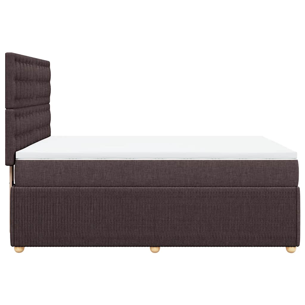 Boxspringbett Mit Matratze Stoff Dunkelbraun