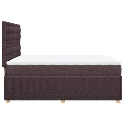 Boxspringbett Mit Matratze Stoff Dunkelbraun