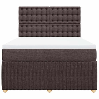 Boxspringbett Mit Matratze Stoff Dunkelbraun