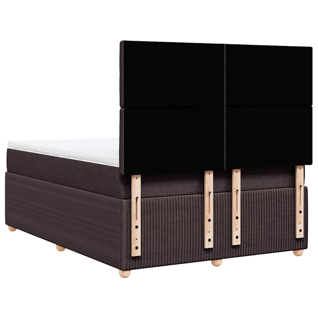 Boxspringbett Mit Matratze Stoff Dunkelbraun