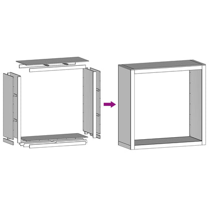 Brennholzregal 100X40X100 Cm Edelstahl