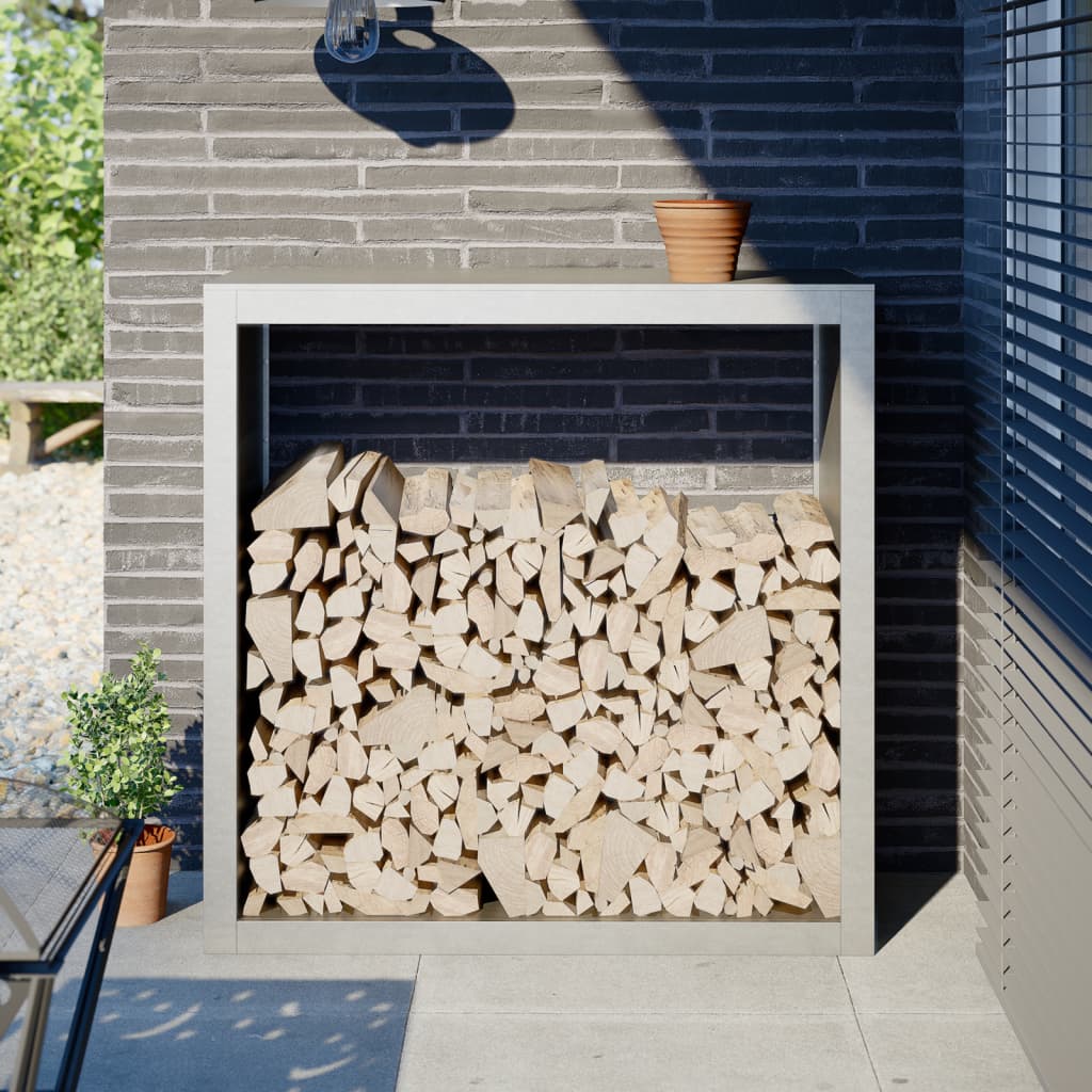 Brennholzregal 100X40X100 Cm Edelstahl