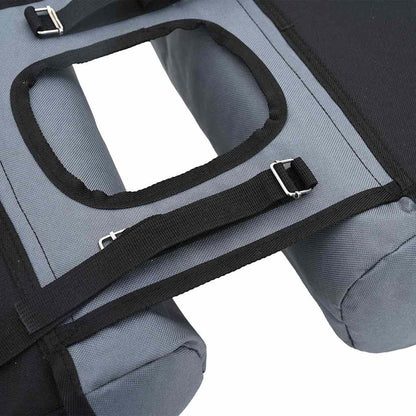 Fahrradtasche Grau Und Schwarz 31,5 X 15,5 X 40 Cm Polyester