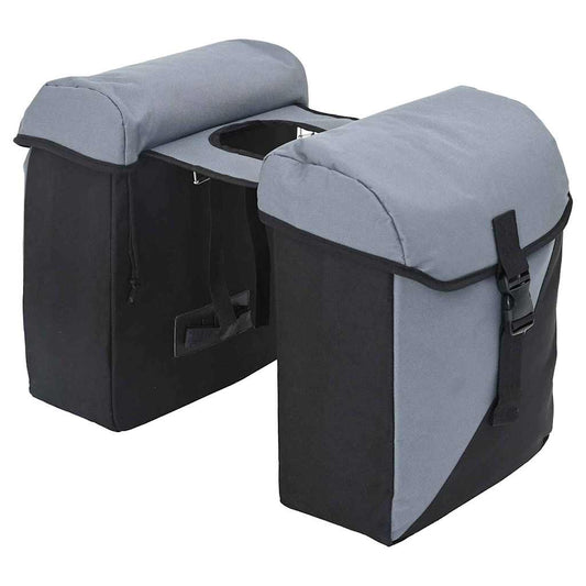 Fahrradtasche Grau Und Schwarz 31,5 X 15,5 X 40 Cm Polyester