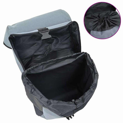 Fahrradtasche Grau Und Schwarz 31,5 X 15,5 X 40 Cm Polyester