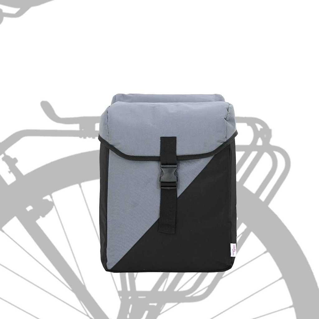 Fahrradtasche Grau Und Schwarz 31,5 X 15,5 X 40 Cm Polyester