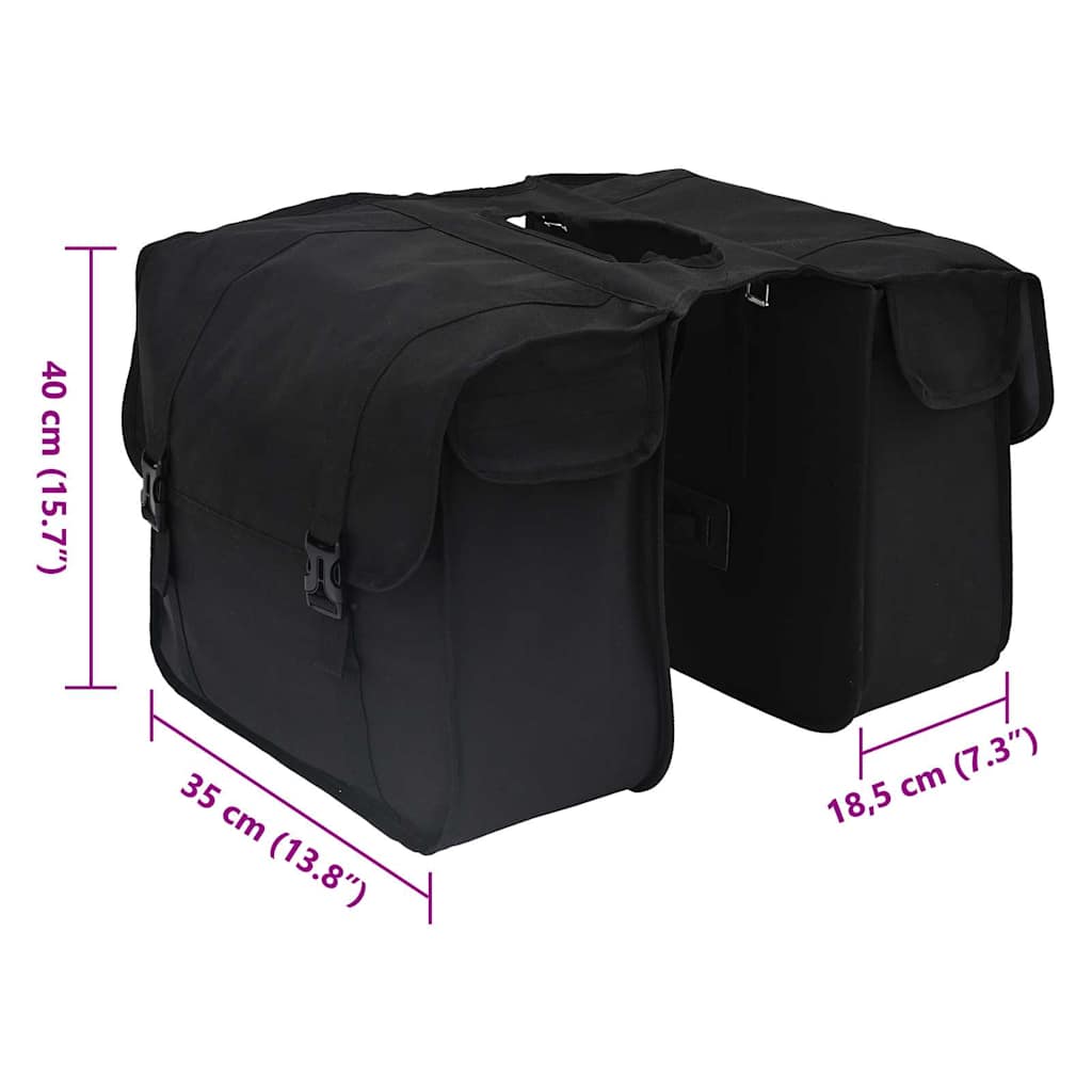 Fahrradtasche Schwarz 40 X 18,5 X 35 Cm Polyester