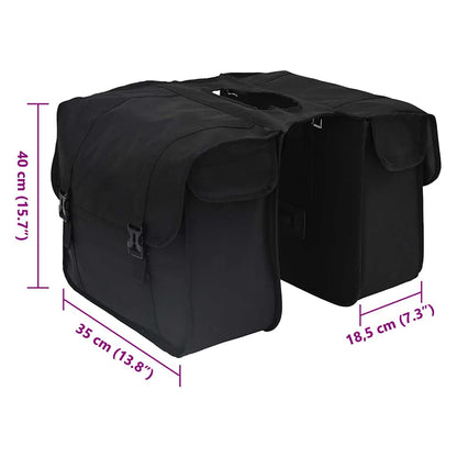 Fahrradtasche Schwarz 40 X 18,5 X 35 Cm Polyester