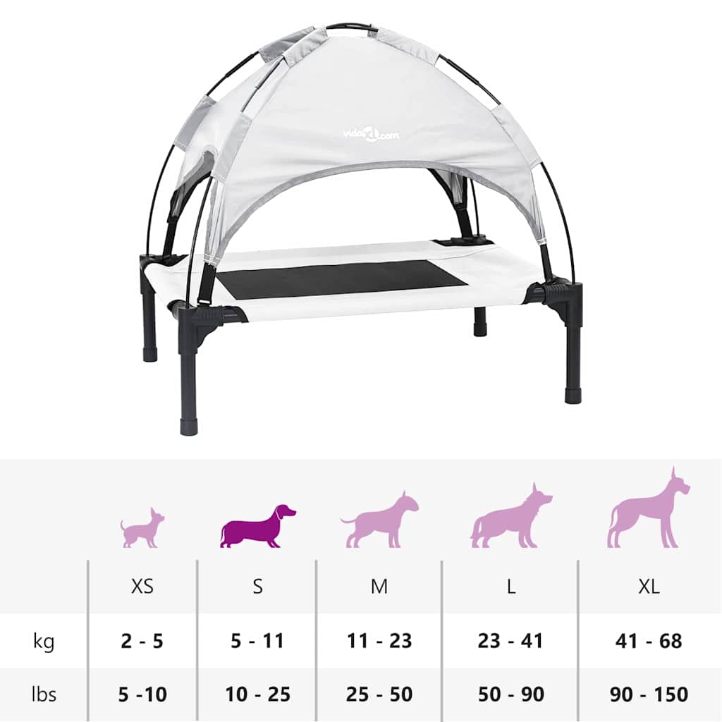 Hundebett Silber Grau Stahl