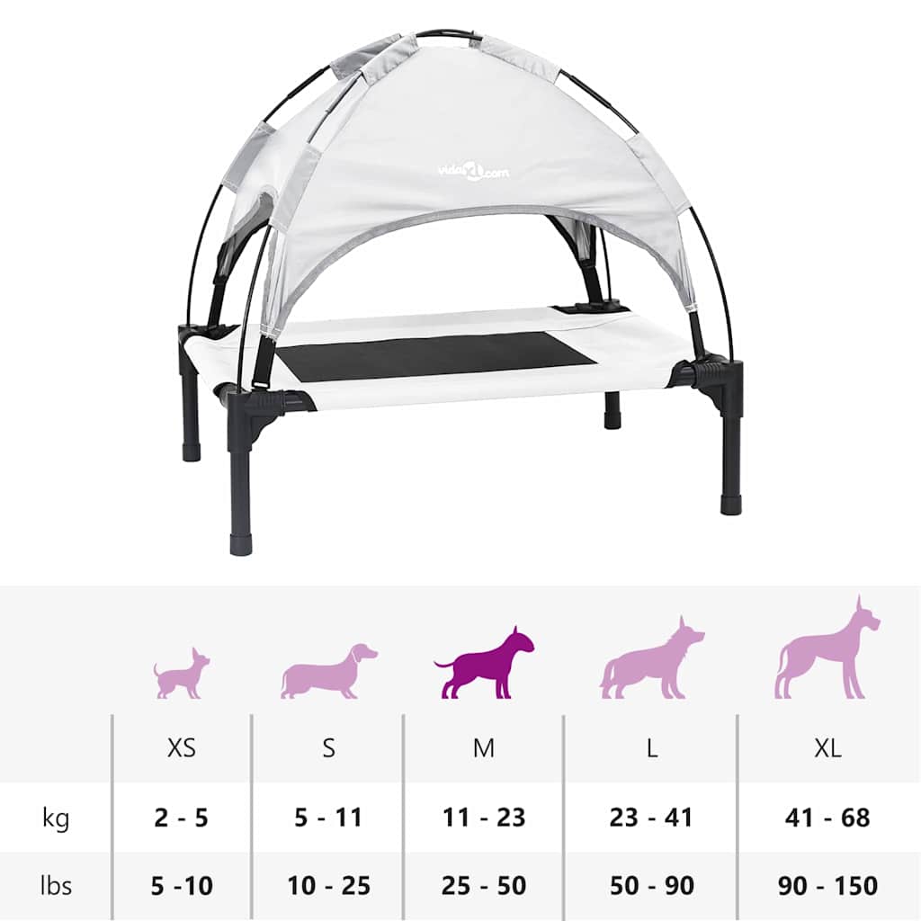 Hundebett Silber Grau Stahl