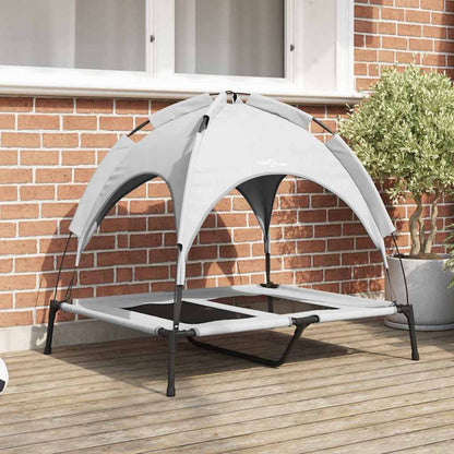 Hundebett Silber Grau Stahl