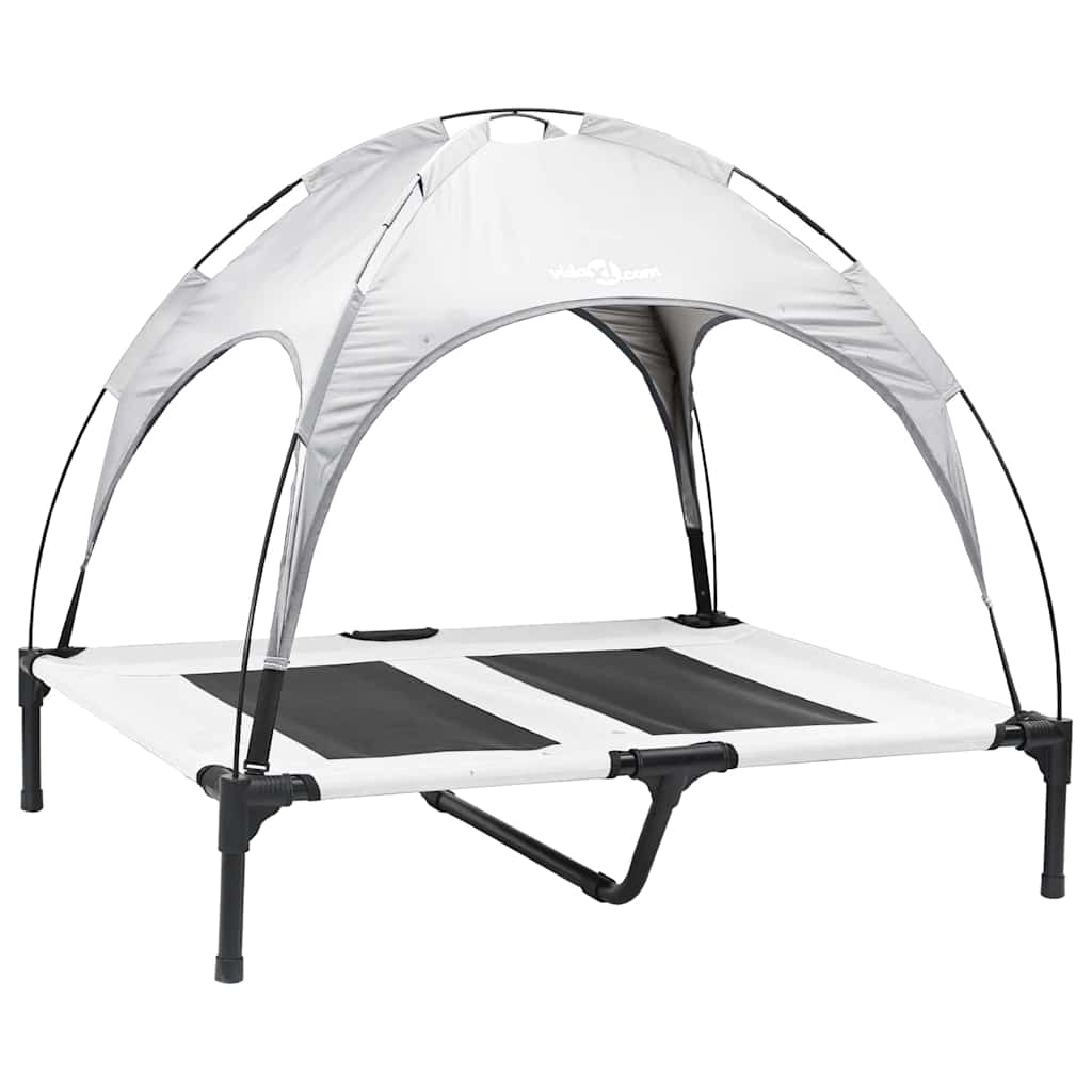 Hundebett Silber Grau Stahl