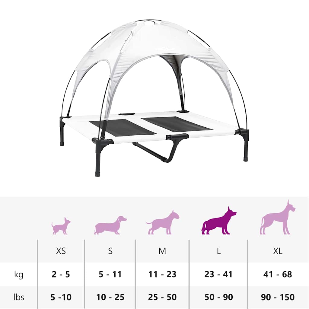 Hundebett Silber Grau Stahl