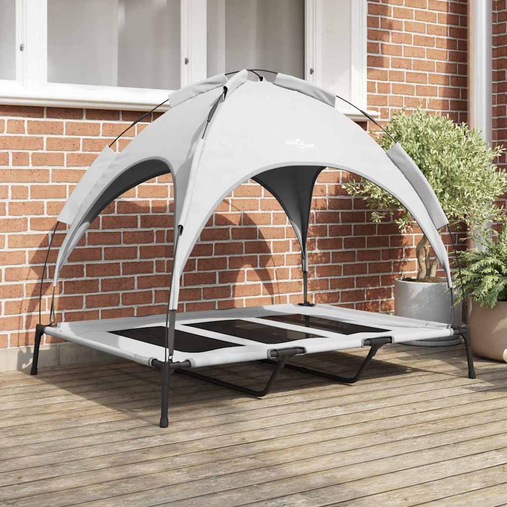 Hundebett Silber Grau Stahl