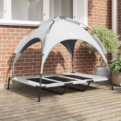 Hundebett Silber Grau Stahl