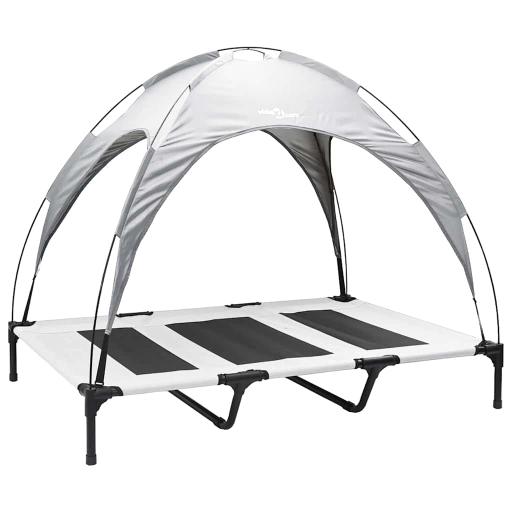 Hundebett Silber Grau Stahl