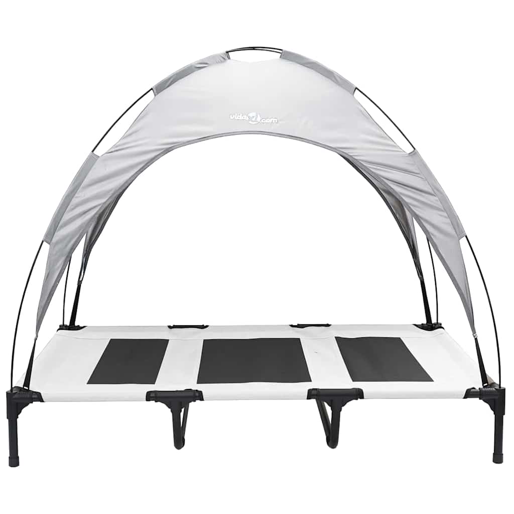 Hundebett Silber Grau Stahl