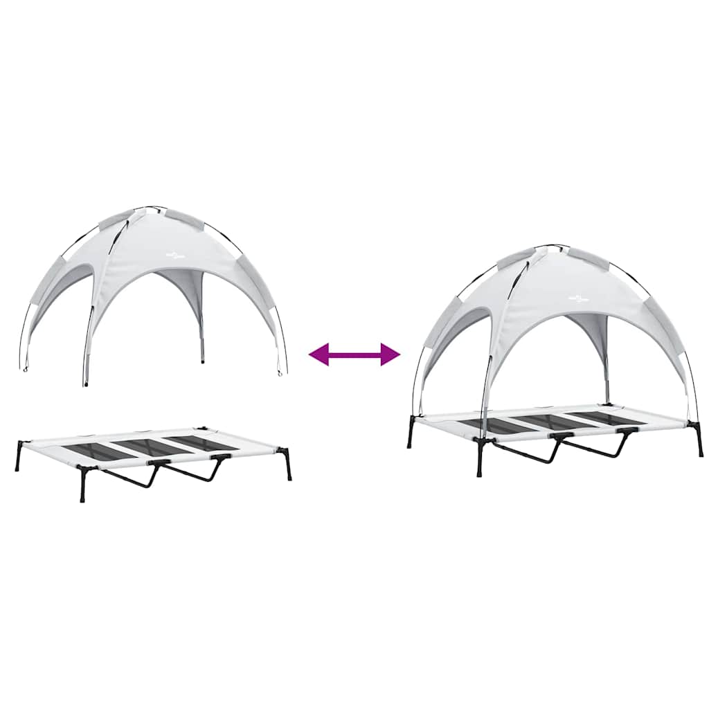 Hundebett Silber Grau Stahl