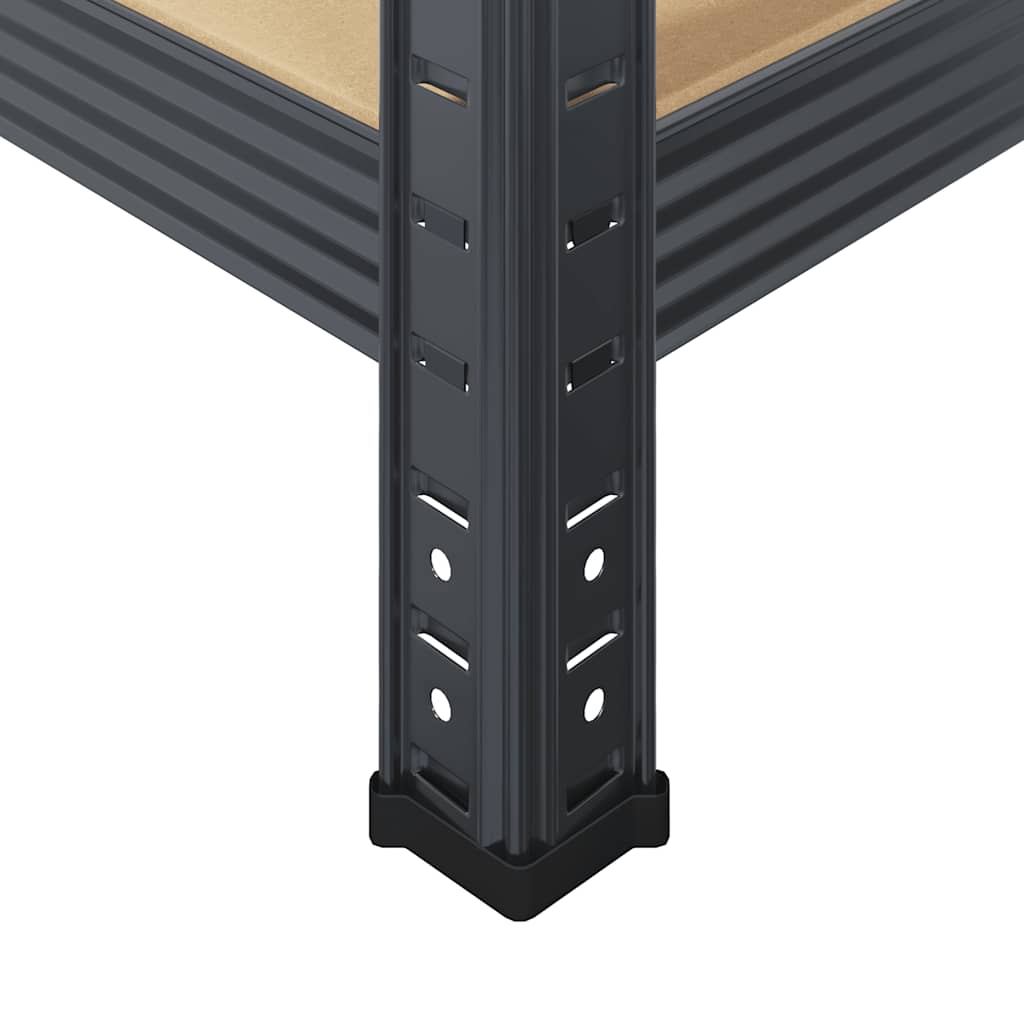 Lagerregale Mit 5 Böden 4 Stk. Stahl & Holzwerkstoff Anthrazit