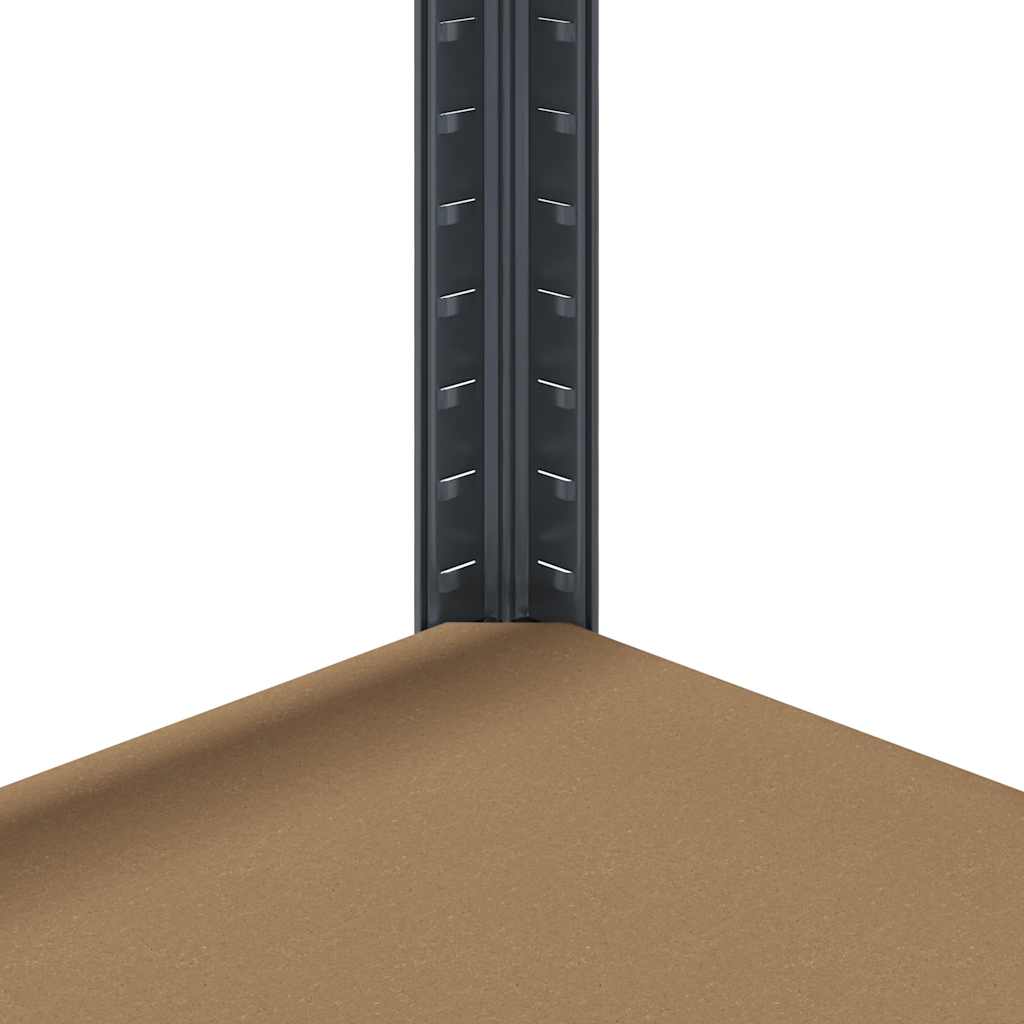 Lagerregale Mit 5 Böden 4 Stk. Stahl & Holzwerkstoff Anthrazit