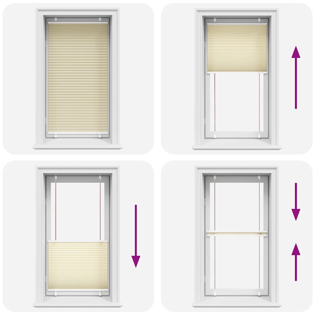 Plissee Stoffbreite 79,4 Cm Polyester Creme