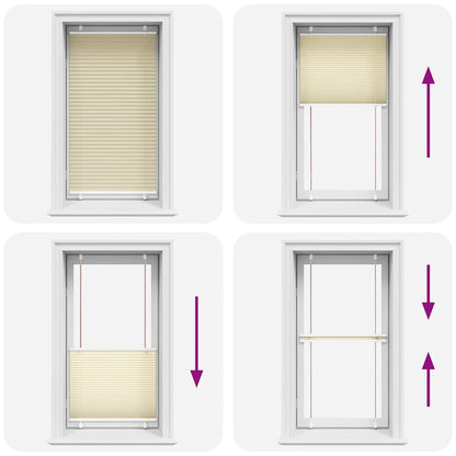 Plissee Stoffbreite 79,4 Cm Polyester Creme