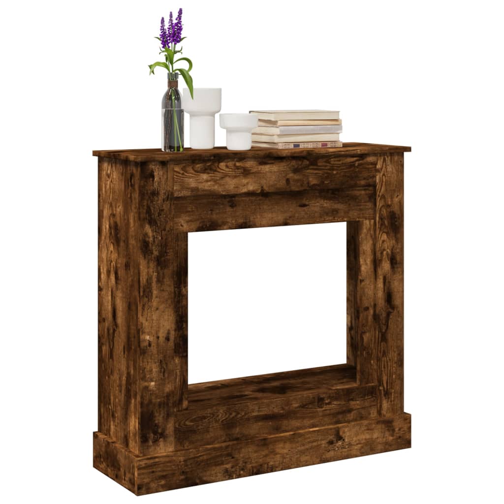 Kaminumrandung Braun Eichen-Optik 90X30X90 Cm Holzwerkstoff