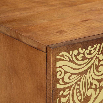 Tv-Schränk Mit Tür 105 X 33 X 46 Cm Massivholz Mango