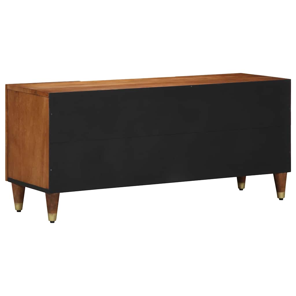 Tv-Schränk Mit Tür 105 X 33 X 46 Cm Massivholz Mango