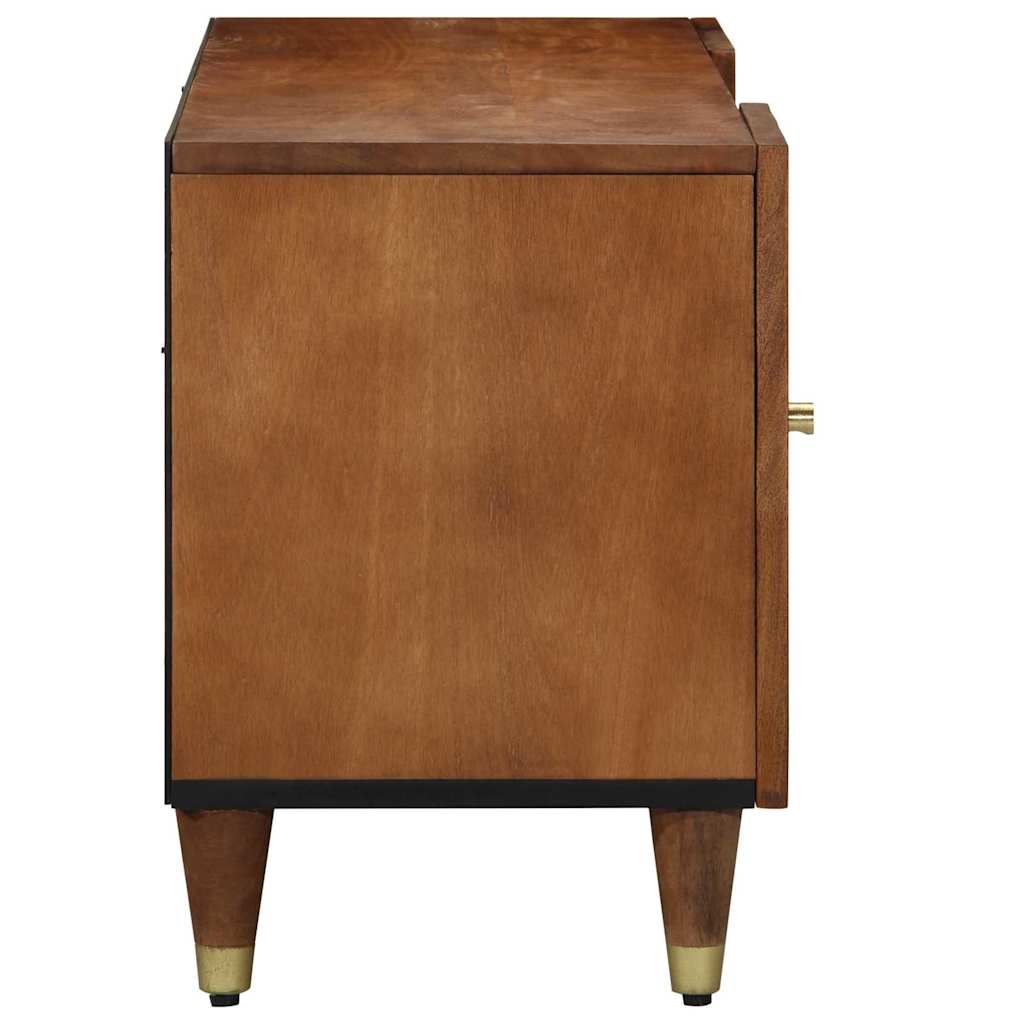 Tv-Schränk Mit Tür 105 X 33 X 46 Cm Massivholz Mango