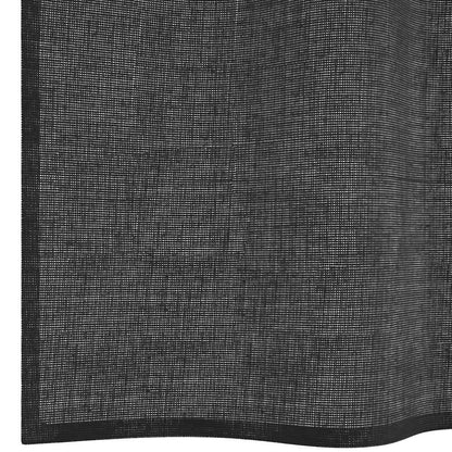 Voile Vorhänge 2 Stk. Schwarz
