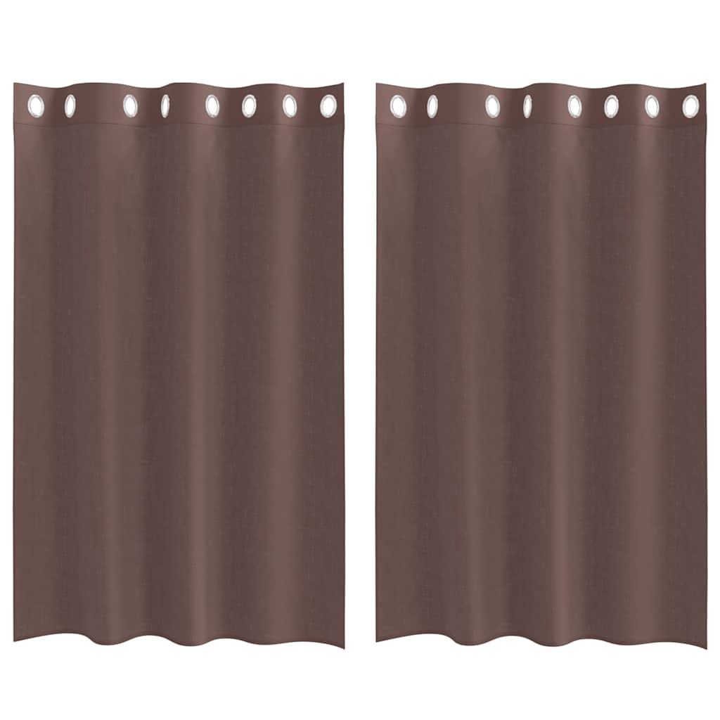 Voile Vorhänge 2 Stk. Braun