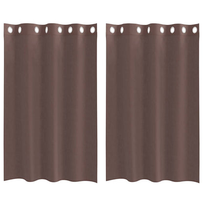 Voile Vorhänge 2 Stk. Braun