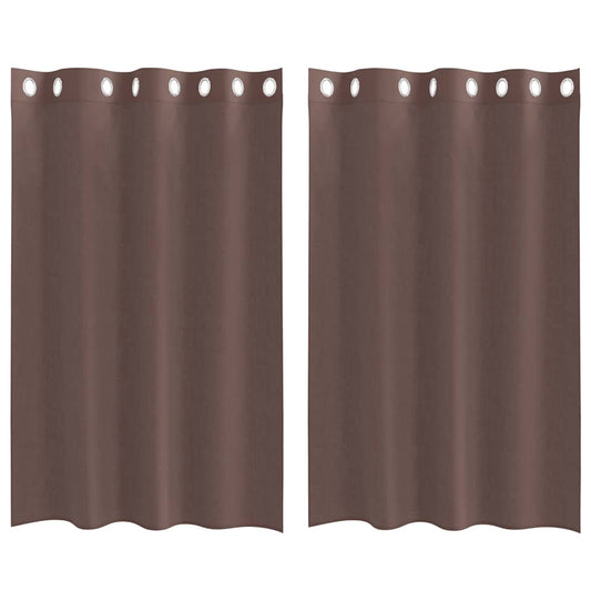 Voile Vorhänge 2 Stk. Braun
