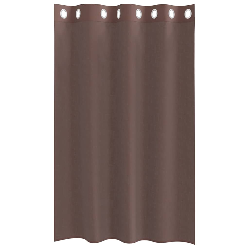 Voile Vorhänge 2 Stk. Braun