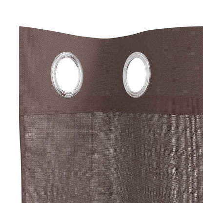 Voile Vorhänge 2 Stk. Braun