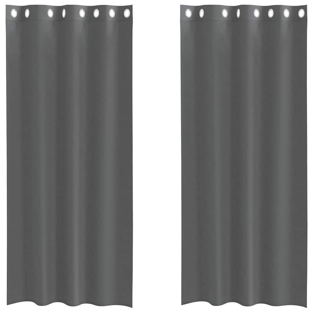 Voile Vorhänge 2 Stk. Dunkelgrau