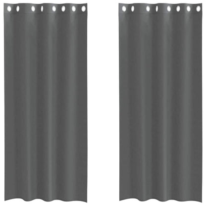 Voile Vorhänge 2 Stk. Dunkelgrau
