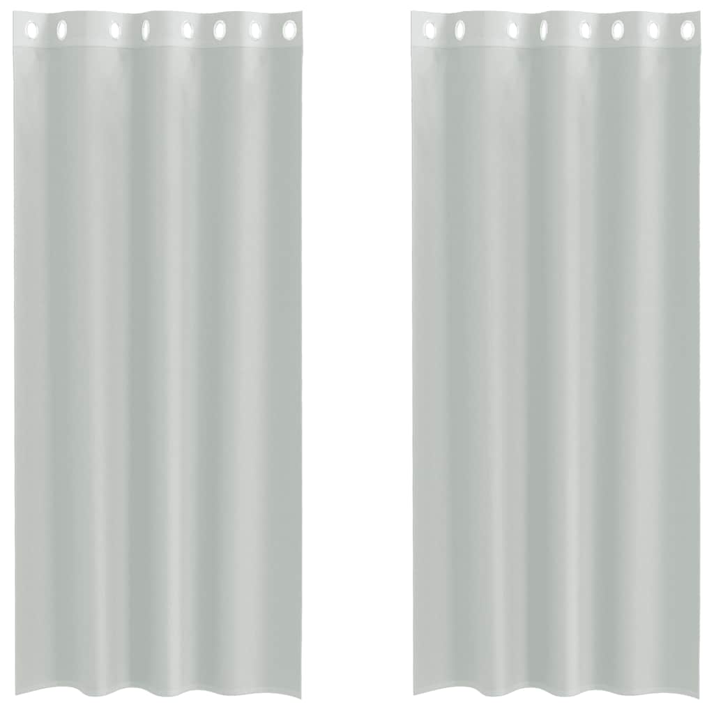 Voile Vorhänge 2 Stk. Hellgrau