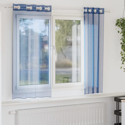 Voile Vorhänge 2 Stk. Königsblau