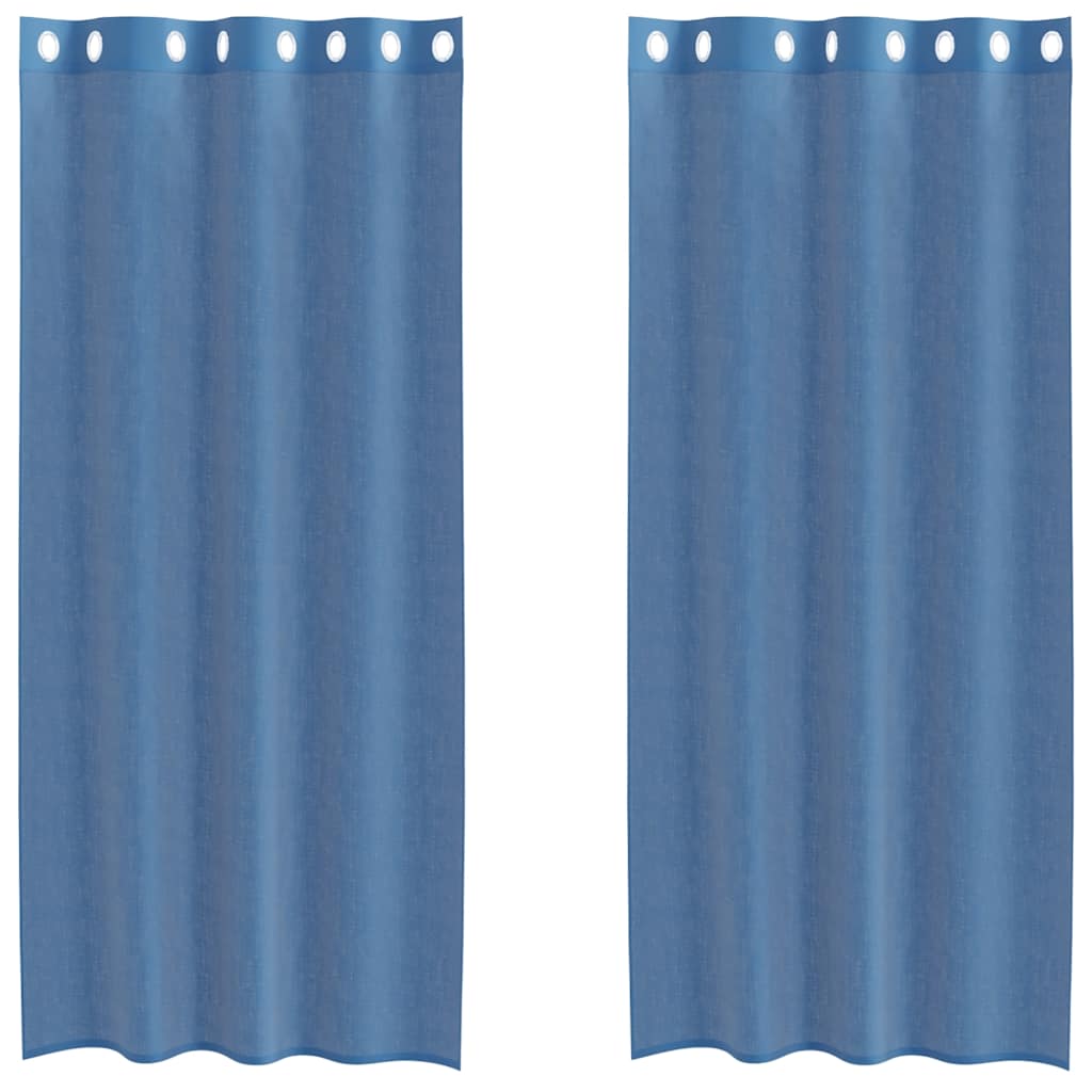 Voile Vorhänge 2 Stk. Königsblau