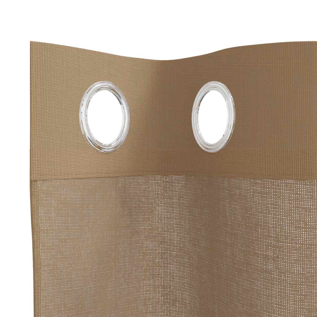 Voile Vorhänge 2 Stk. Hellbraun