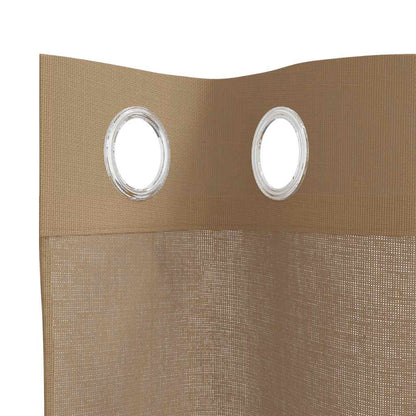 Voile Vorhänge 2 Stk. Hellbraun