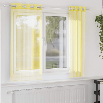 Voile Vorhänge 2 Stk. Gelb