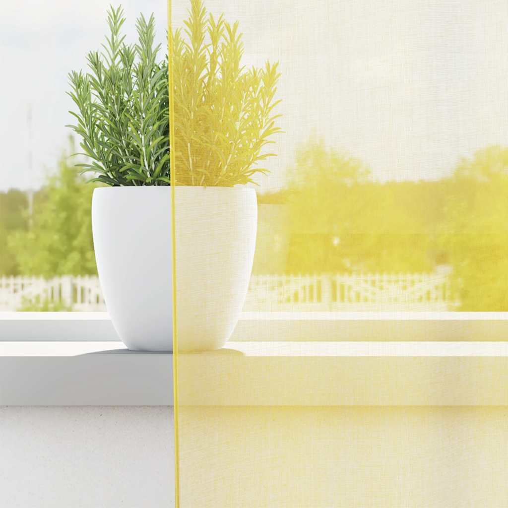 Voile Vorhänge 2 Stk. Gelb